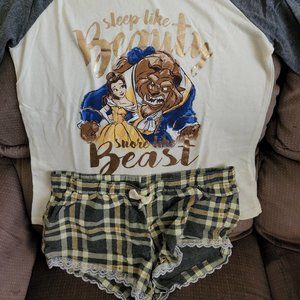 NWOT Disney Beauty and the Beast Women's pajamas